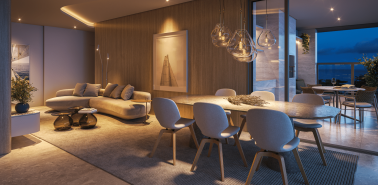 Imagem do interior de uma residência de alto padrão